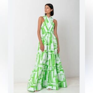 S/W/F halter maxi dress XS